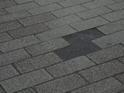 Missing and lifted shingles